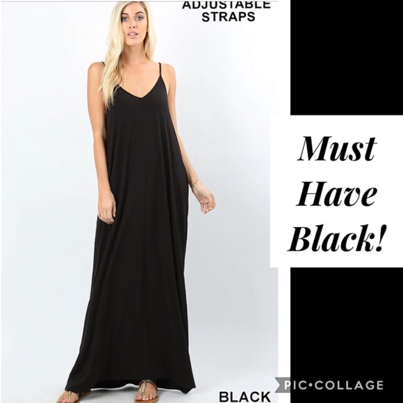 Blu Trends Dresses & Skirts - Must Have Black Maxi Sundress